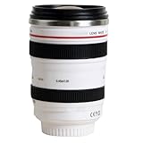 MUCKLILY Vaso para Agua Diseño de Lente de Cámara Blanco, Material Duradero, Taza Creativa para Té y Leche, Adecuado para Hogar, Oficina y Hotel, Contenedor Original para Bebida, Obsequio