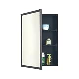 SZHYXYJA Mirror Medicine Cabinet with Large Capacity,Mirror Cabinet and Iron Medicine Cabinet for Bathroom,Living Room,Toilet, 14 * 24 inch Shatterproof Mirror Cabinet for Surface and Recessed Mount