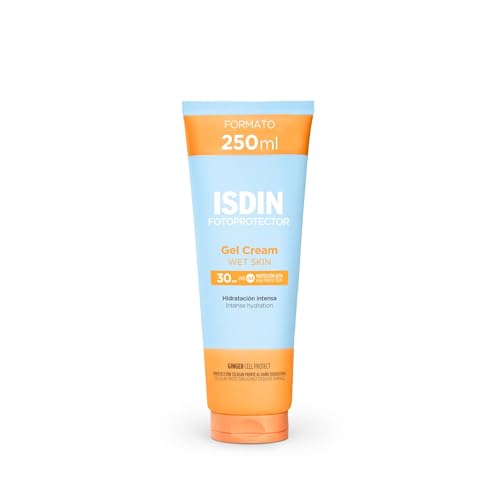 ISDIN Fotoprotección Gel Cream SPF 30 Protector Solar Corporal de Textura Crema de Rápida Absorción que Hidrata como una Crema y Refresca como, 250 ml