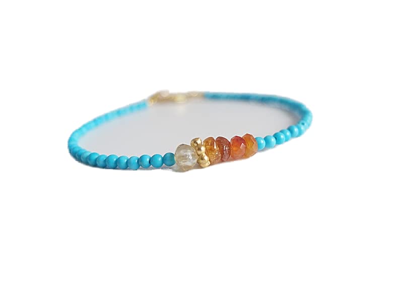 Bracelet turquoise citrine idéal pour un style bohème chic