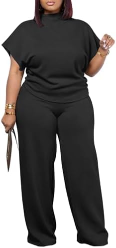 PINSV Lounge Sets for Women Plus Size 2 Piece Outfits Baggy Short...