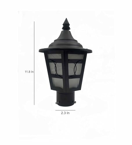 Image of WHITERAY Pillar Main Gate Light for Outdoor Fence Decorative Waterproof Post Lamp for Driveway Entrance, Boundary, Patio, Yard Lighting (Without Bulb)
