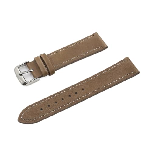 Correa de reloj de cuero SiChouwz gris de 20mm para repuesto de hombre