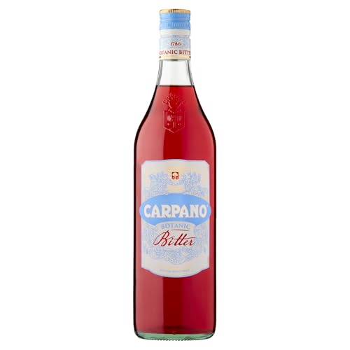 Carpano Botanic Bitter, 1L, 25% ABV, Orange Italian Bitter, Ideal for Negroni Cocktail and Aperitivo, 10 Carefully Selected Botanicals Infused with Traditional Method, Bright Ruby-Colour, Gift Idea