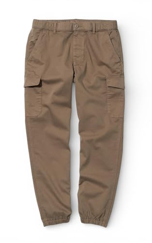 Image of Alan Jones Men's Cargo Jogger Pants | Regular Fit Tapered Joggers with Elastic Waist & Hems | Cotton Stretch Utility Pocket Track Pants | Casual Everyday Wear