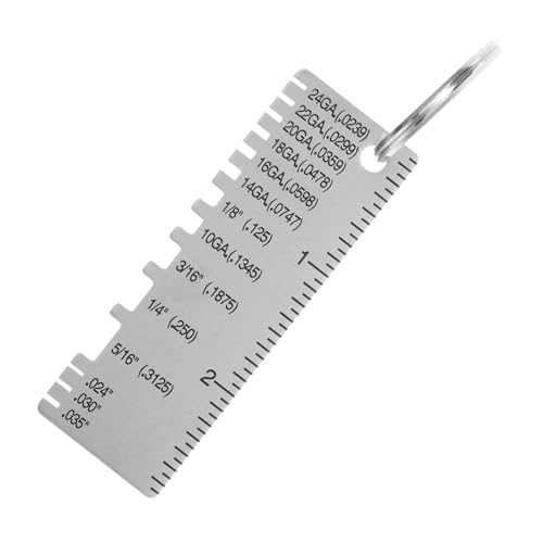 SOESFOUFU Weld Inspection Ruler Wire Measuring Gauge Gauges for Welding Wire Measuring Tool Wire Size Gauge Tool Thickness Measuring Tool Wire Thickness Gauge Tool Silver Stainless Steel