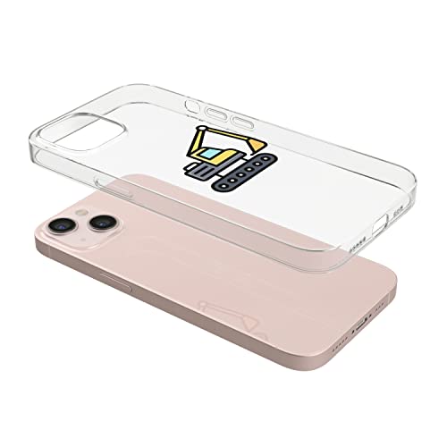 Funda iPhone 14 Bonateks transparente de silicona flexible con impresión digital 3