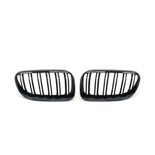 Parrilla delantera negra brillante de doble línea para BMW E92 E93 M3 2010-2013