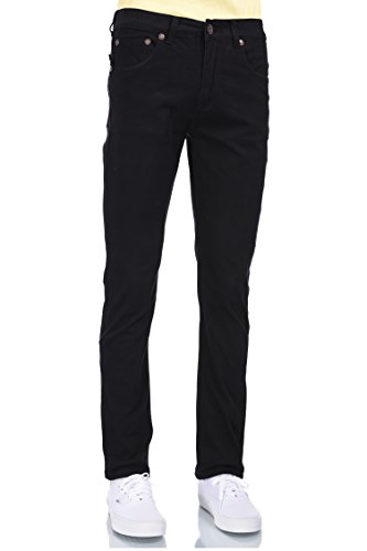 Men Eagle Blue Stretch Slim fit Black Jeans Denim Twill Pant Size 30-38