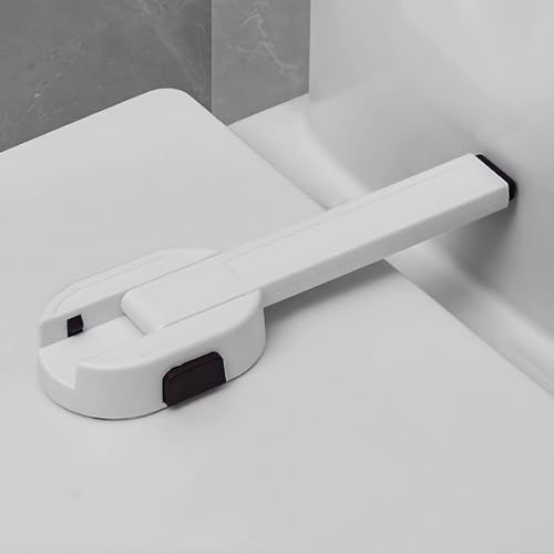 Image of Baby Toilet Locks (2-Pack) Arm-Style Child Safety Toilet Locks,No Tools Needed,Easy 3M Adhesive Installation,Fits Most Standard Toilet Lids,Childproof Toilet Seat Locks to Prevent Cats and Dogs,White