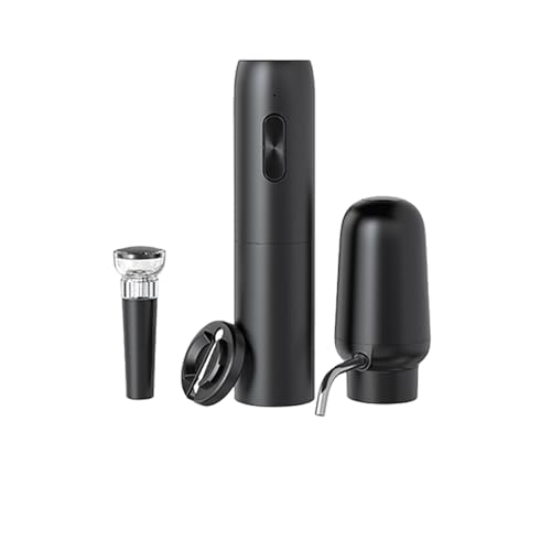 Oxxggkao Accesorios de vino 4 en 1, incluyendo sacacorchos automático y decantador rápido de vino con aireador