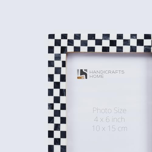 Image of Handicrafts Home 4x6 Picture Frames Pack of 2 - Manhattan Collection Handcrafted Photo Frames, Perfect for Wall & Tabletop Display, Ideal Home Decor Gift