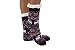 Snoozies Womens Sherpa Lined Knit Festive Winter Fleece Slipper Socks Size 5-10, Purple