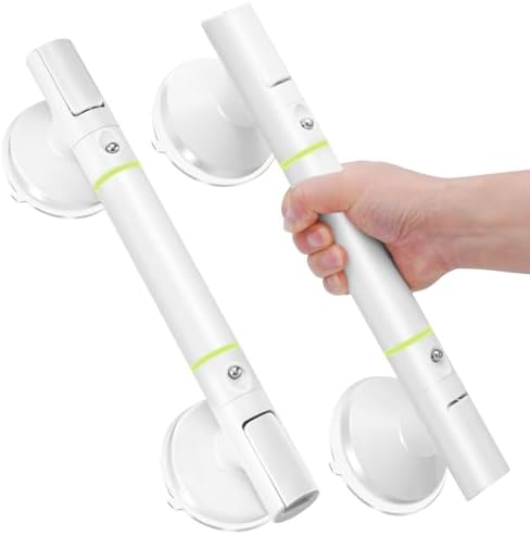 Strong Suction Grab Bar - 2 Pack, Bathroom Safety Handle for Seni...