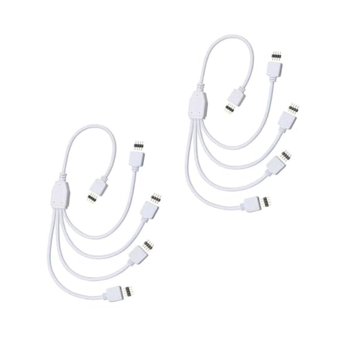 LIFKOME 2 STÜCK LED Splitter Kabel Verbinder Pin Stecker Kunststoff Metall Hochtemperaturbeständig Einfache Steckverbindung für Rgb LED Streifen bis Fach Aufteilung