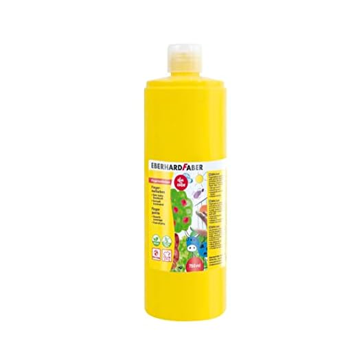 Eberhard Faber 578907 - Pintura de dedos EFA Color en un frasco, color amarillo cadmio, contenido 750 ml, de secado rápido y lavable, para mezclar y divertirse pintando de forma creativa