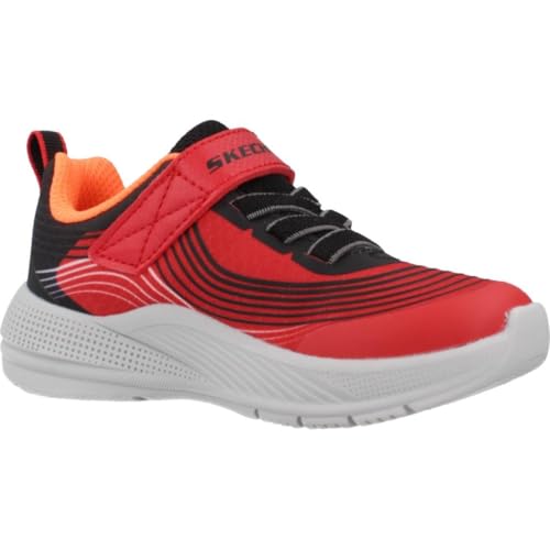 Skechers Kids Microspec Advance Sneaker, Red/Black, 10 Toddler - image 5