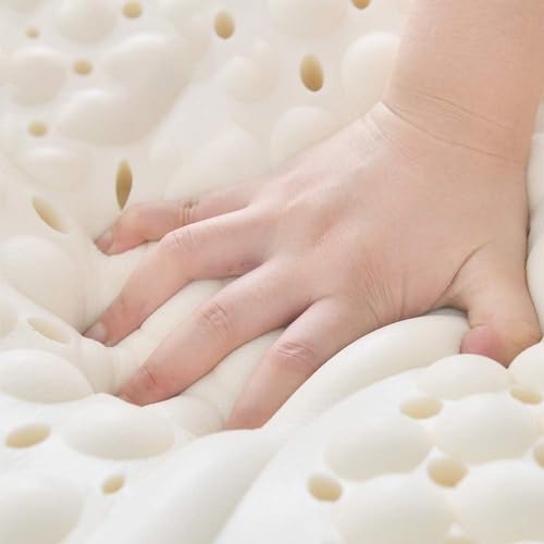 Natural Latex Mattress Topper for Pressure Relief, Soft Body Massage Support, Ideal for Shoulders, HIPS, Back & Knees - Comfort & Pain Relief Solution