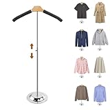 Adjustable Shirt Display Stand, 20-35 Inch Height Tshirt Display Stand for Vendors, T Shirt Mannequin Display Shirt, Jacket, Coat at Clothing Vendor Events, Trade Fairs, Trade Shows(Black)