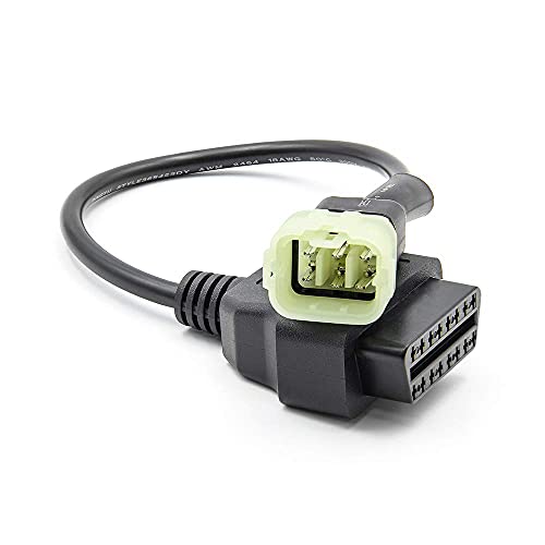 Image of iovi OBD2 16 pin to 6 Pin Converter Cable OBD Adapter for Bikes and Motorcycles Compatible with Bajaj, KTM, TVS BS6 Two Wheelers