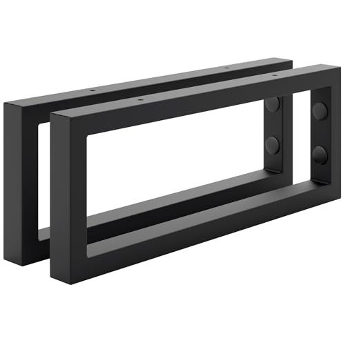 HOLZBRINK Soportes estanterías pared 40x15 cm HLA-A (2uds.) | Soportes metalicos para encimera de lavabo baño, estanterías de cocina, de TV | Color: Negro
