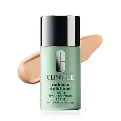 Clinique Redness Solutions Liquid Foundation Makeup Broad Spectrum SPF 15 With Probiotic Technology For Redness-Prone Skin| Medium Coverage + Natural Finish