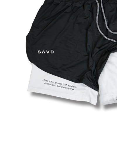 SAVD Christian Performance Shorts - Women's Gym & Sport Shorts with Pockets & Compression Liner, Bible Verse Activewear3