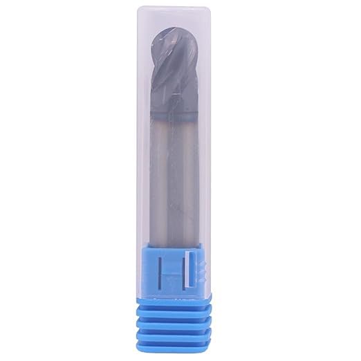 Image of BestParts 1 /2 inch Solid Carbide Ball Nose End Mill - Double End - AlTiN Coated, 4 Flute, 30 Degree Helix, 1 /2 inch Cutting Diameter, 1 /2 inch Shank Diameter, 5 /8 inch Length of Cut, 3 inch Overall Length