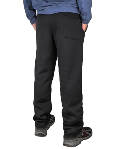 Mens Fleece Athletic Sweatpants Workout Relaxed Fit Drawstring Sweat Pants with Pockets4