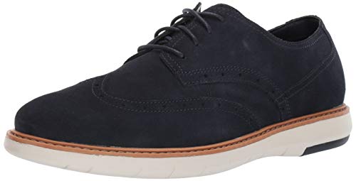 Clarks Men's Draper Wing Oxford, Navy Suede, 105 M US