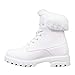 Lugz Women's Empire Hi Fur Boot, White, 7.5 M US