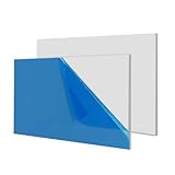 Lot de 2 plaques d'aluminium 6061 T651   100 x 150 mm   Plaque d'aluminium de 0,8 mm d'épaisseur   Découpe avec film de protection   Pour bricolage, modélisme, artisanat et industrie