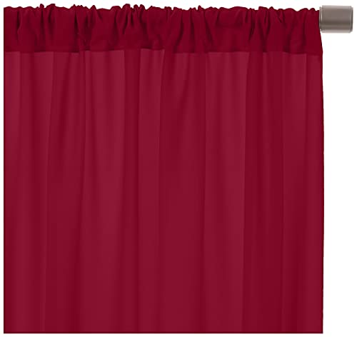 AK TRADING CO. 10 feet x 10 feet Polyester Backdrop Drapes Curtains Panels with Rod Pockets - Wedding Ceremony Party Home Window Decorations - Burgundy (DRAPE-5x10-BURGUNDY)