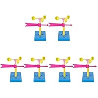 TOYANDONA 4sets Weather Direction Kit for Velocity Anemometer Made Hand- Meteorologist Toy Vane Teaching Scientific Educational Assembly Experimental Wind Puzzle DIY Children's Measurement