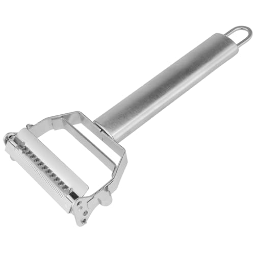 Kunovo Julienne Peeler Stainless Steel Vegetable Peeler,for Potato Carrot Melon Apple Vegetable Cutter Slicer,with Cleaning Brush