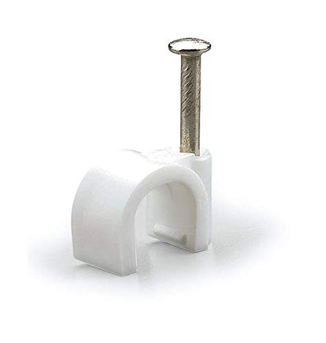 Agrafe fixacable Scame Fasty conducteur rond diametre 5 gris contre les fils pendants