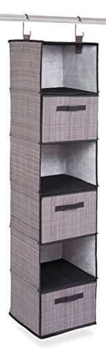Internet's Best Hanging Closet Organizer with Drawers - 6 Shelf - 3 Drawers