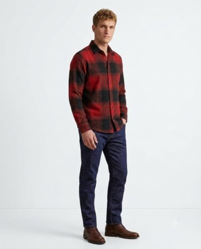 Image of DEELMO Men's Cotton Blend Printed Checkered Casual Shirt | Full Sleeve Button Down Regular Fit Collared Shirt | Soft & Breathable Everyday Wear for Office (Available in Plus Size)