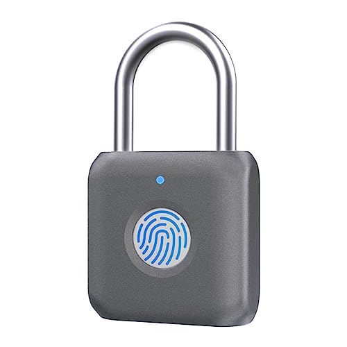 Schloss mit Fingerabdruck, Eseesmart Fingerprint Schloss, Fingerabdruck Vorhängeschlöss, USB-Aufladung Biometrisch Hohe Sicherheitsverriegelung für Gym Locker, Gepäck, Spind, Koffer