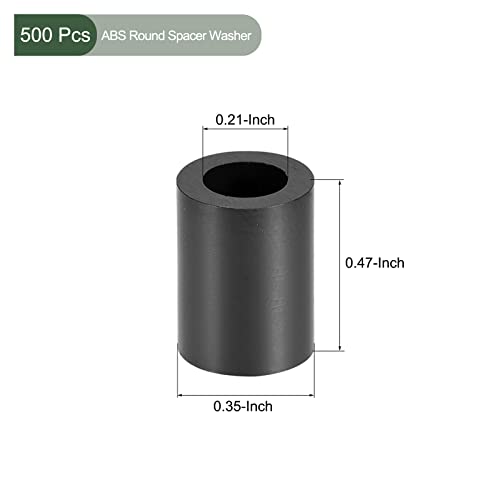 YOKIVE 500 Pcs Black Round Spacer, Not Threaded Washers with High Insulation Effect, Keep Height Consistent - Image 2
