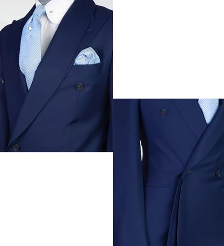 Men's Blazer Double Breasted Tuxedo Coat Office Work Activity Suit Jacket3