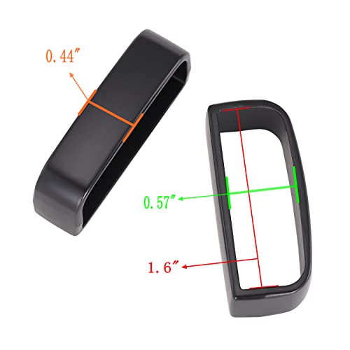 2 Pcs Black Belt Loop Keeper 1 1/2" (38mm-40mm) Metal Belt Loop Men's Belt Buckle Accessories2
