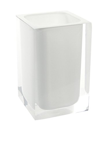 Portaspazzolino quadrato arcobaleno bianco