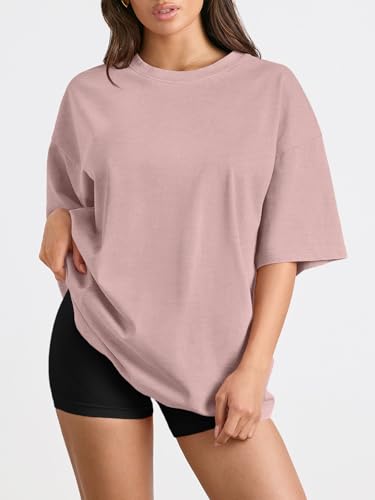 Image of Trendy Queen Womens Oversized T-Shirts Short Sleeves Workout Tops | Casual Summer Gym Tees Plus Size Fashion Clothes 2026