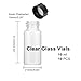 JIUWU 10 Pack Glass Vials,10 ml Glass Bottle with Screw Caps,Small Vials for Essential Oil,1/3 oz Clear Bottles with Lids,Sample Vial for Perfume