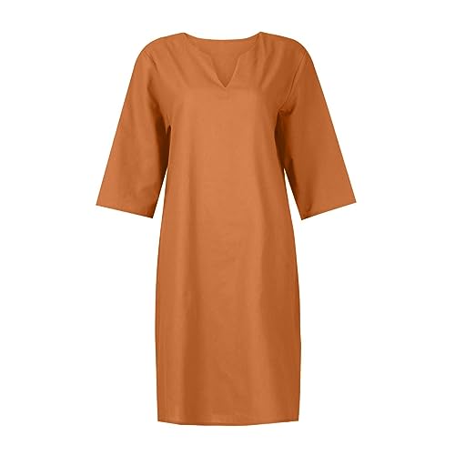 OIOLOYJM Plus Size Summer Dresses for Women 2025 Plus Size Dresses for Curvy Women 3/4 Sleeve Casual Boho Kaftan Dresses