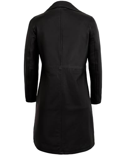 Classic Turn Down Collar Vintage Style Leather Coat For Women - Real Lambskin Outerwear Leather Jacket Women4