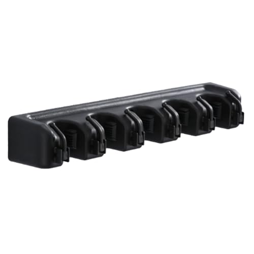 Surluoen Soporte para Escobas y Organizador de Herramientas de Jardín para Montaje en Pared, para Cocina, Armario, Garaje y Lavadero, 5 Ranuras y 6