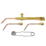JZWELD Light Duty Welding/Brazing Torch Kit, Torch Handle Compatible with Victor Series ''J'' Include 3 Welding Tips + Flint Striker