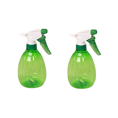 2PCS 500ml/17oz Empty Refillable Green Plastic Fine Mist Spray Bottle Container Pot Holder Trigger Sprayer Atomizer for Cleaning Products Garden Plant Watering Haircut Salon